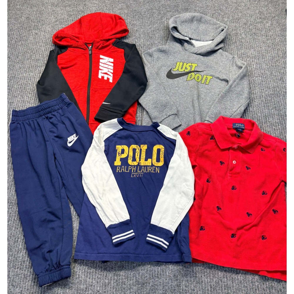 Nike & Polo Ralph Lauren Kids 5pc Bundle Hoodies Joggers Polo Tee Size 3T